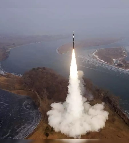 Kim Jong Un Oversees Successful Test of New Intermediate-Range Hypersonic Missile"