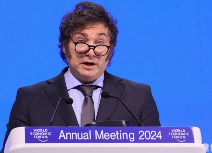 Argentina’s President Javier Milei Criticizes Global Elite for Pushing a Socialist Agenda at the World Economic Forum