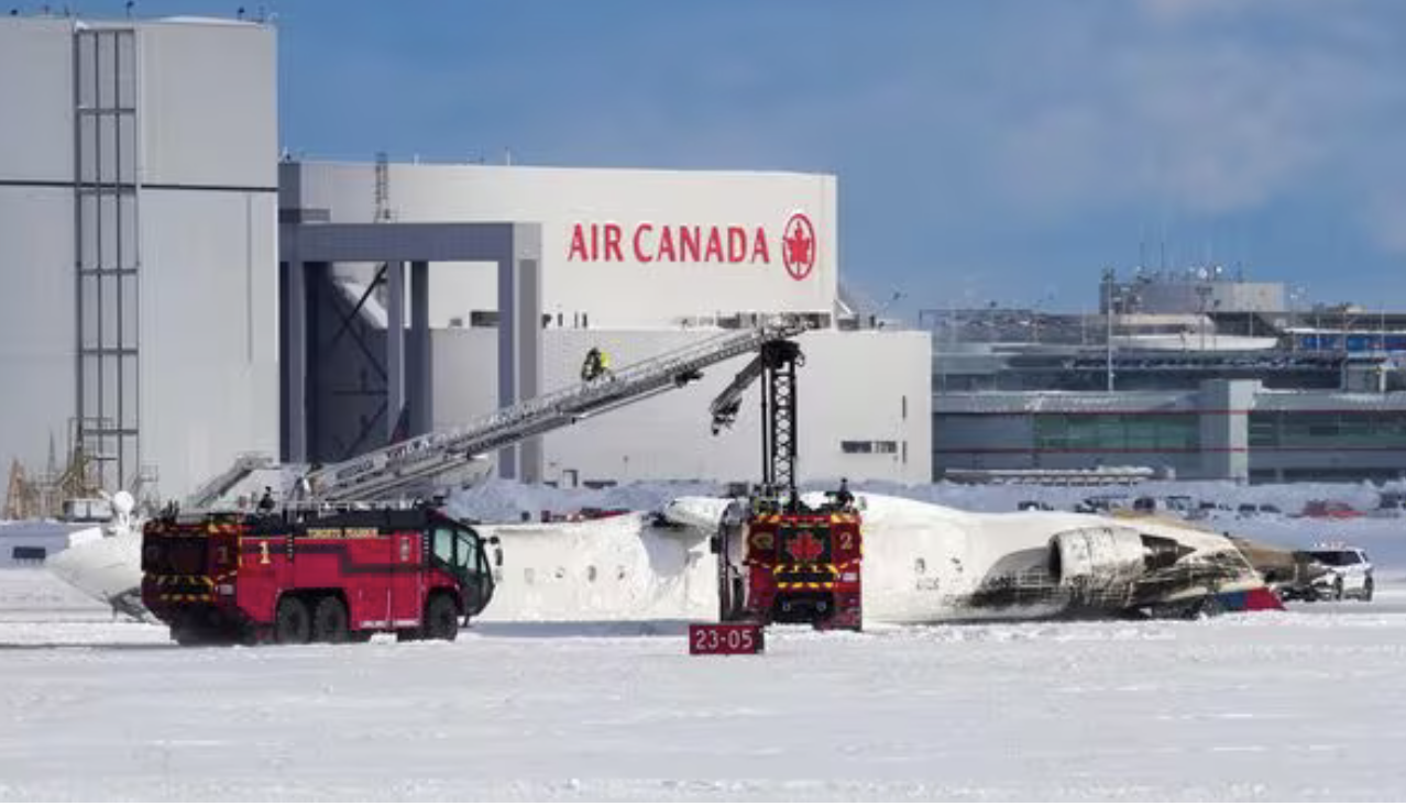 Delta Plane Overturns Due to Severe Weather on Landing at Toronto Airport, 18 Injured