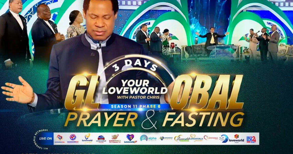 Global Prayer and Fasting with Pastor Chris Set for May 20–22