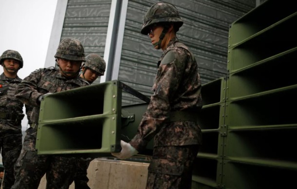 South Korea Suspends Border Loudspeaker Broadcasts in Bid to Ease Tensions with North Report By Wada Sigagayi