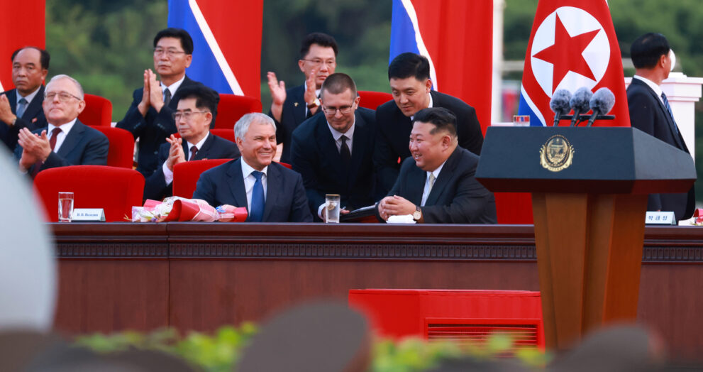 Russian Duma Chief Meets North Korea’s Kim During Pyongyang Visit