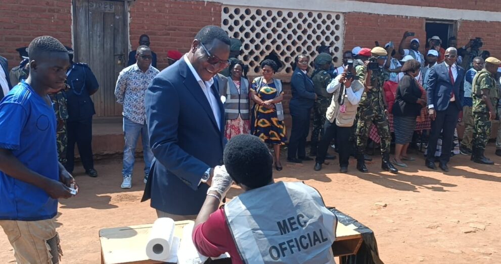 President Lazarus Chakwera Casts His Vote in Malembo as Malawi Decides Its Future