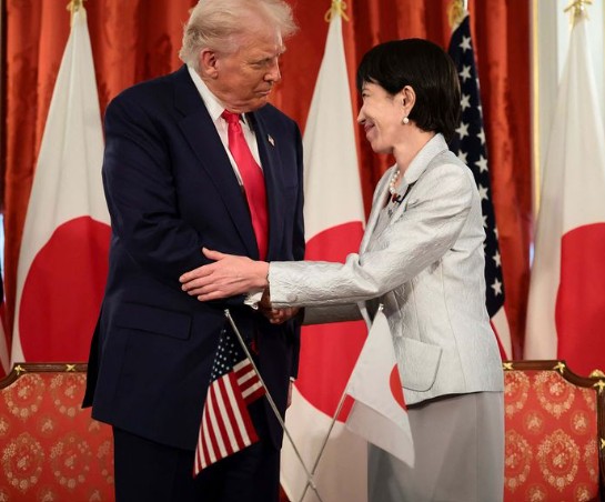Trump Meets Japan’s First Female Prime Minister, Hails Stronger U.S.–Japan Alliance